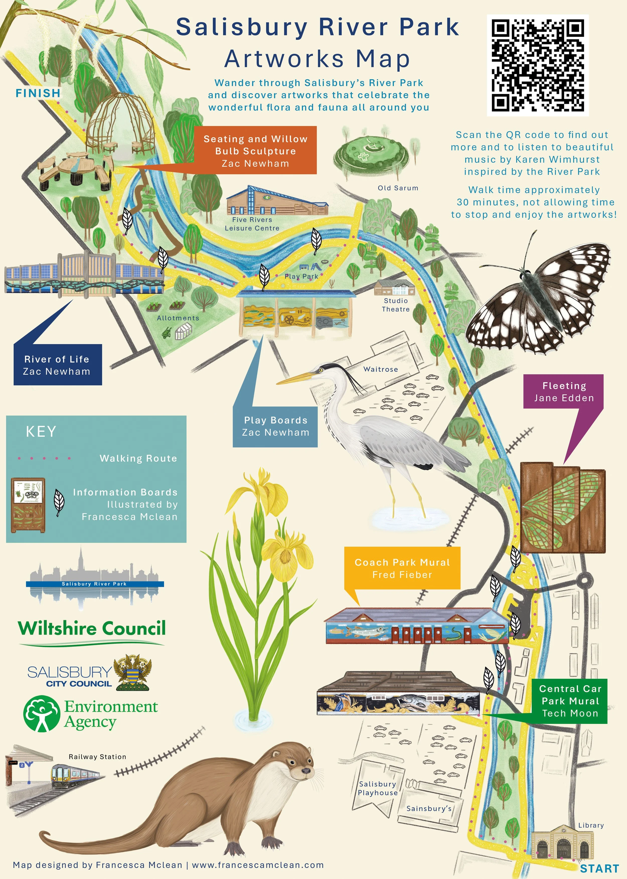 Salisbury River Park Artworks Map