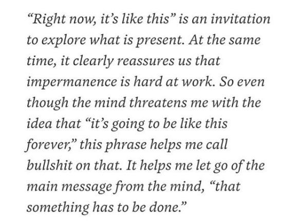 Right Now, It's Like This