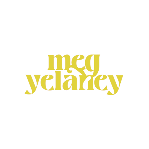 Logo for Megan Yelaney, a business strategist & coach.