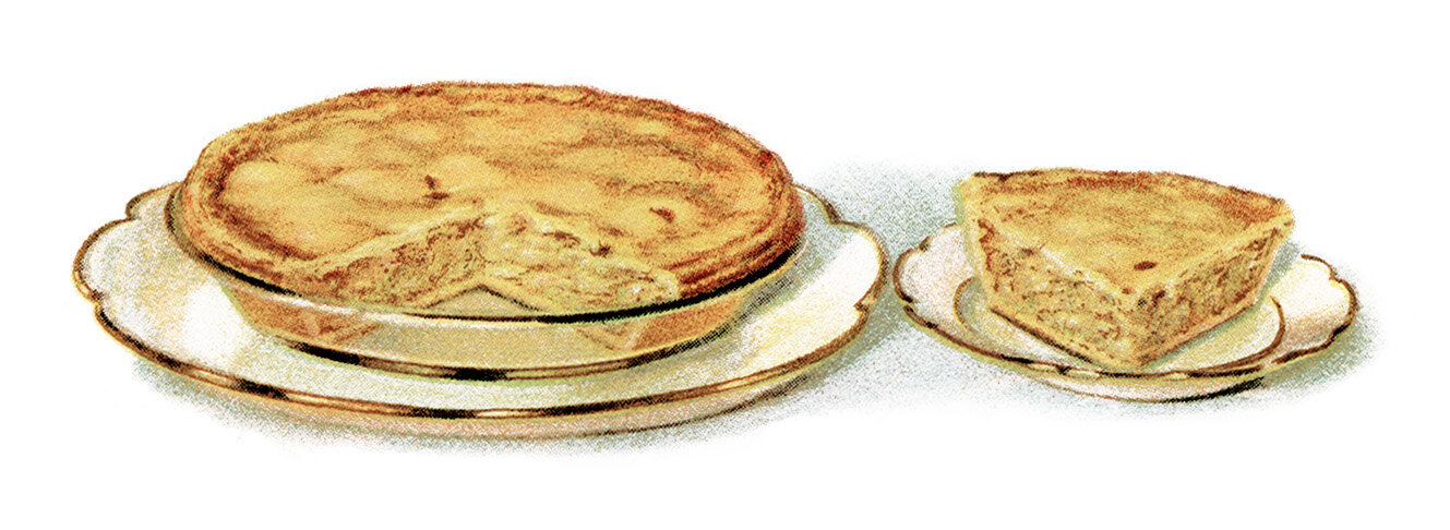 Apple Pie illustration from page 28 of Igleheart’s Cake Secrets, 1922