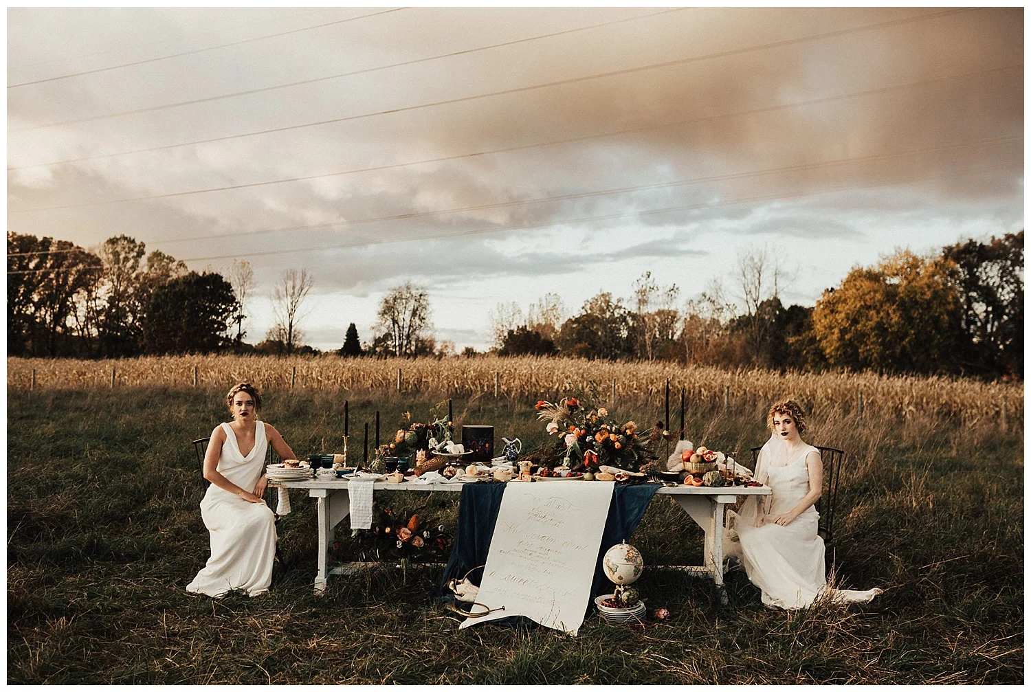 Cornman Farms Wedding, Tablescape, Michigan Calligrapher