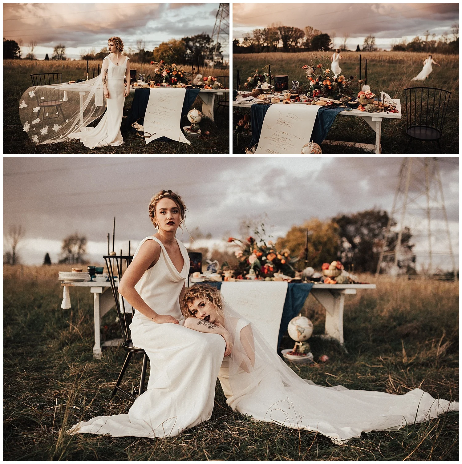 Menu Calligraphy, Michigan Wedding, Cornman Farms