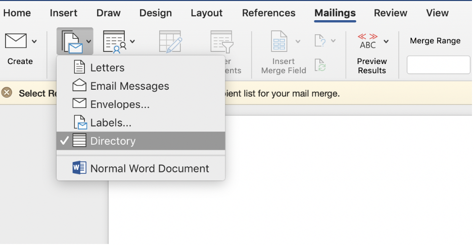 How to do a mail merge in Microsoft Word