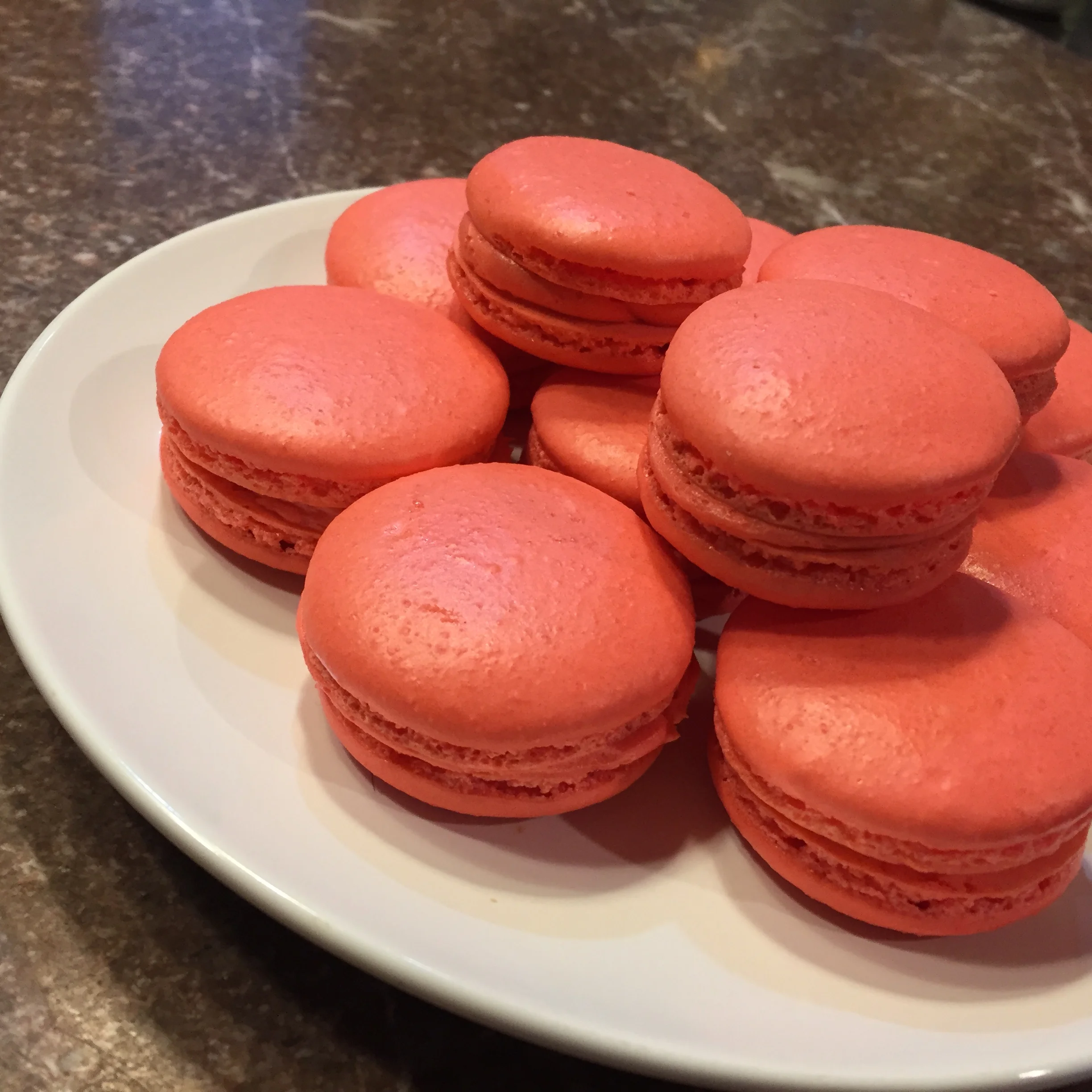 Raspberry FRENCH macarons! 