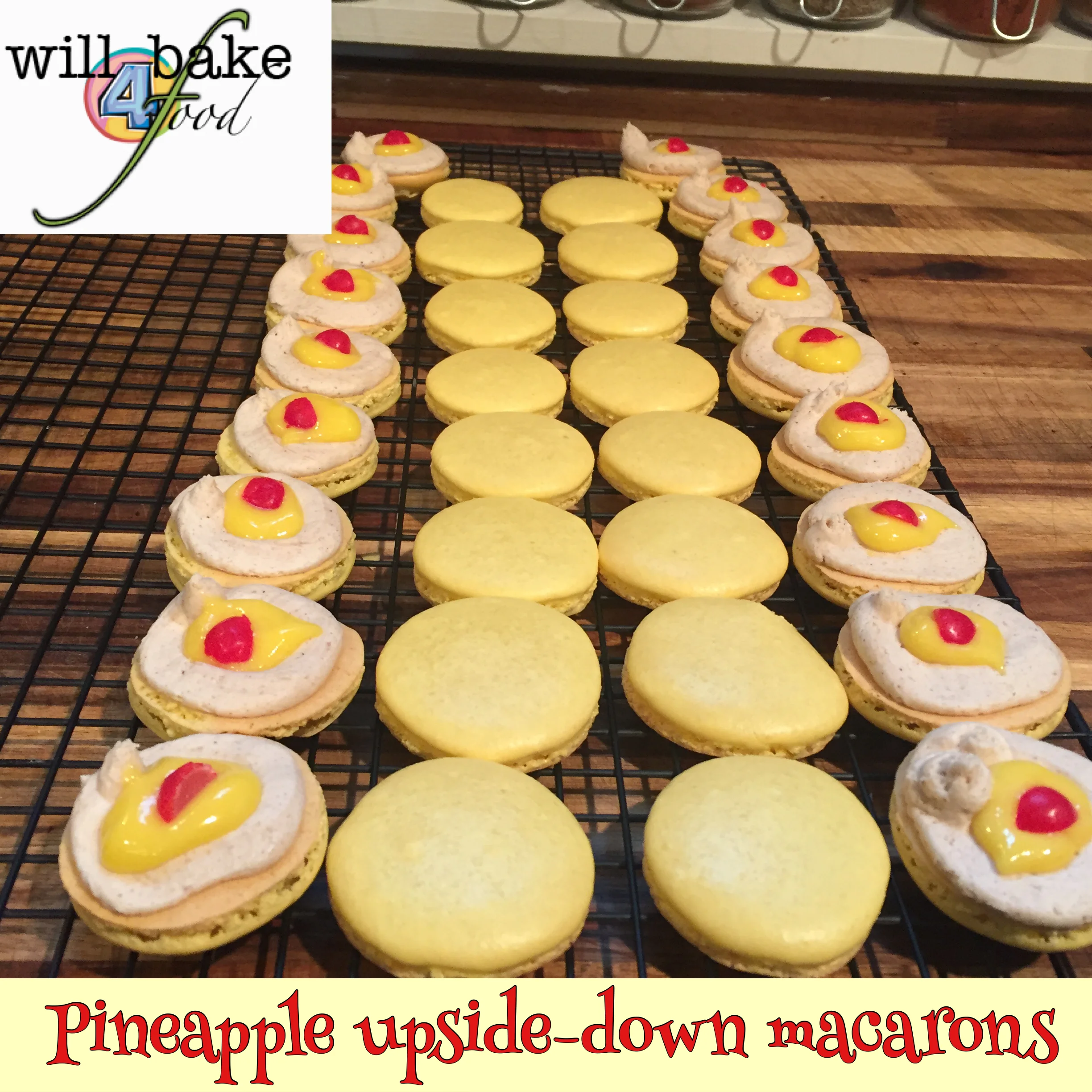 Our Pineapple curd is directly under the cherries in these DELICIOUS macarons! 