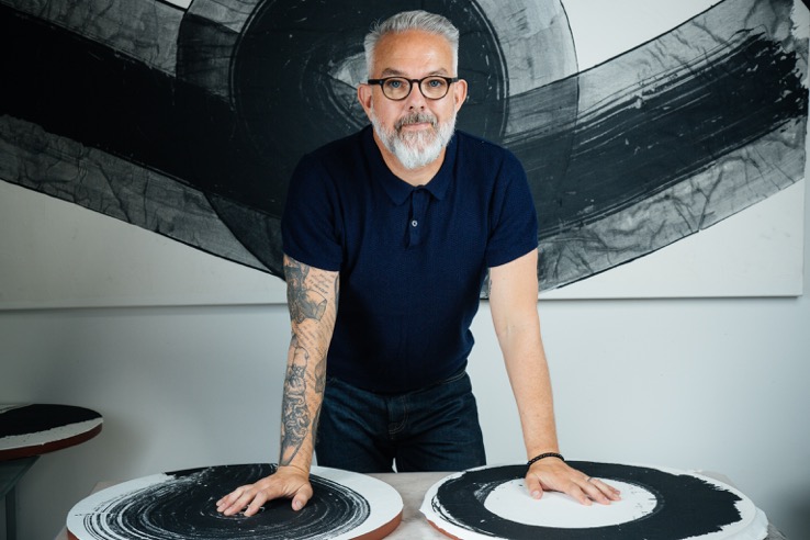 Rod McIntosh in his studio