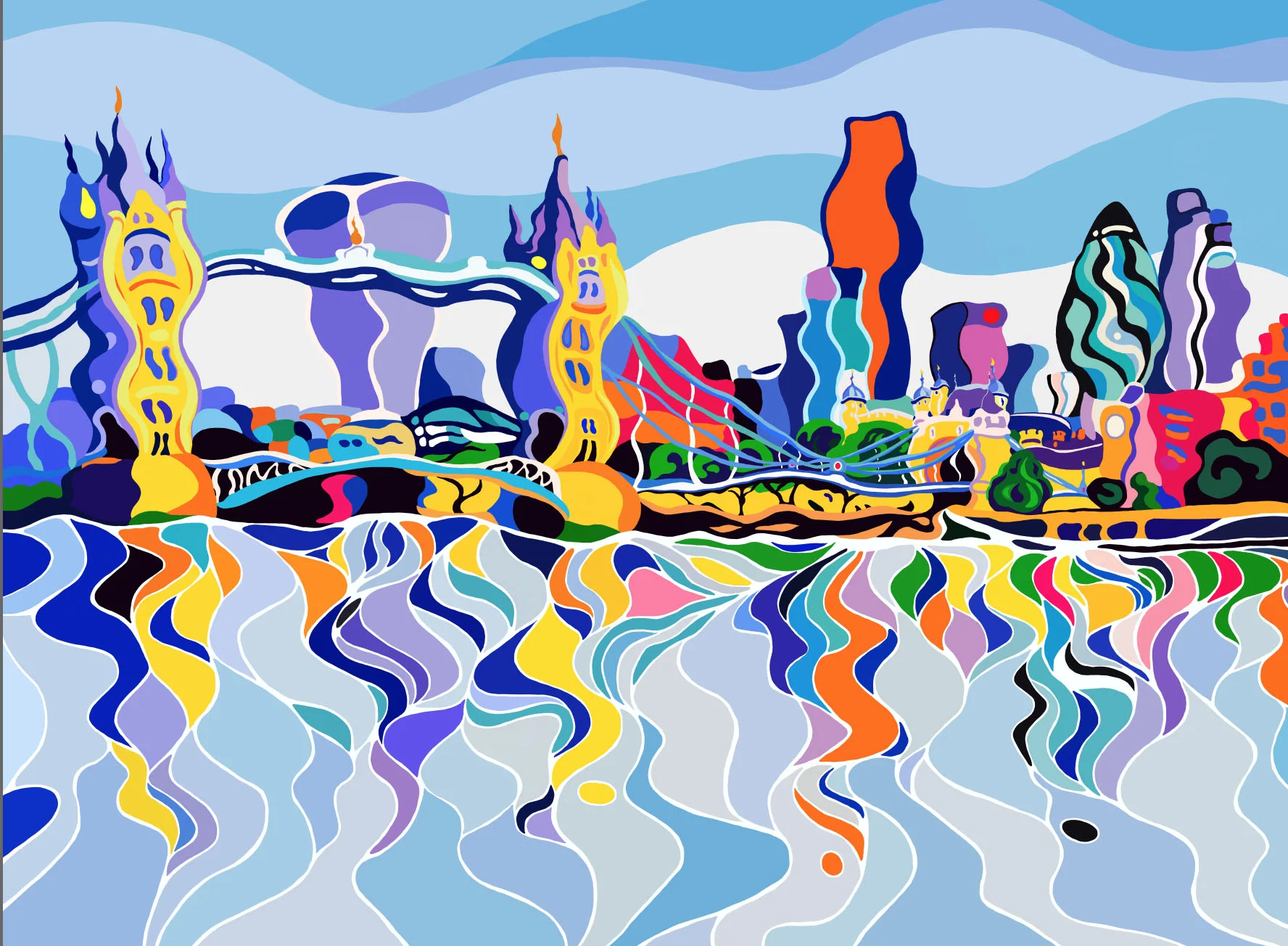 Tower Bridge and City Reflections by Sarah Fosse