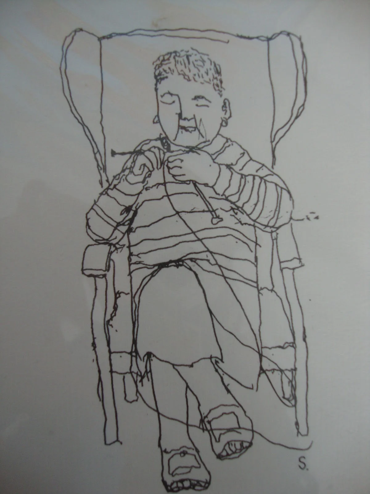 One of Sally's left-handed drawings