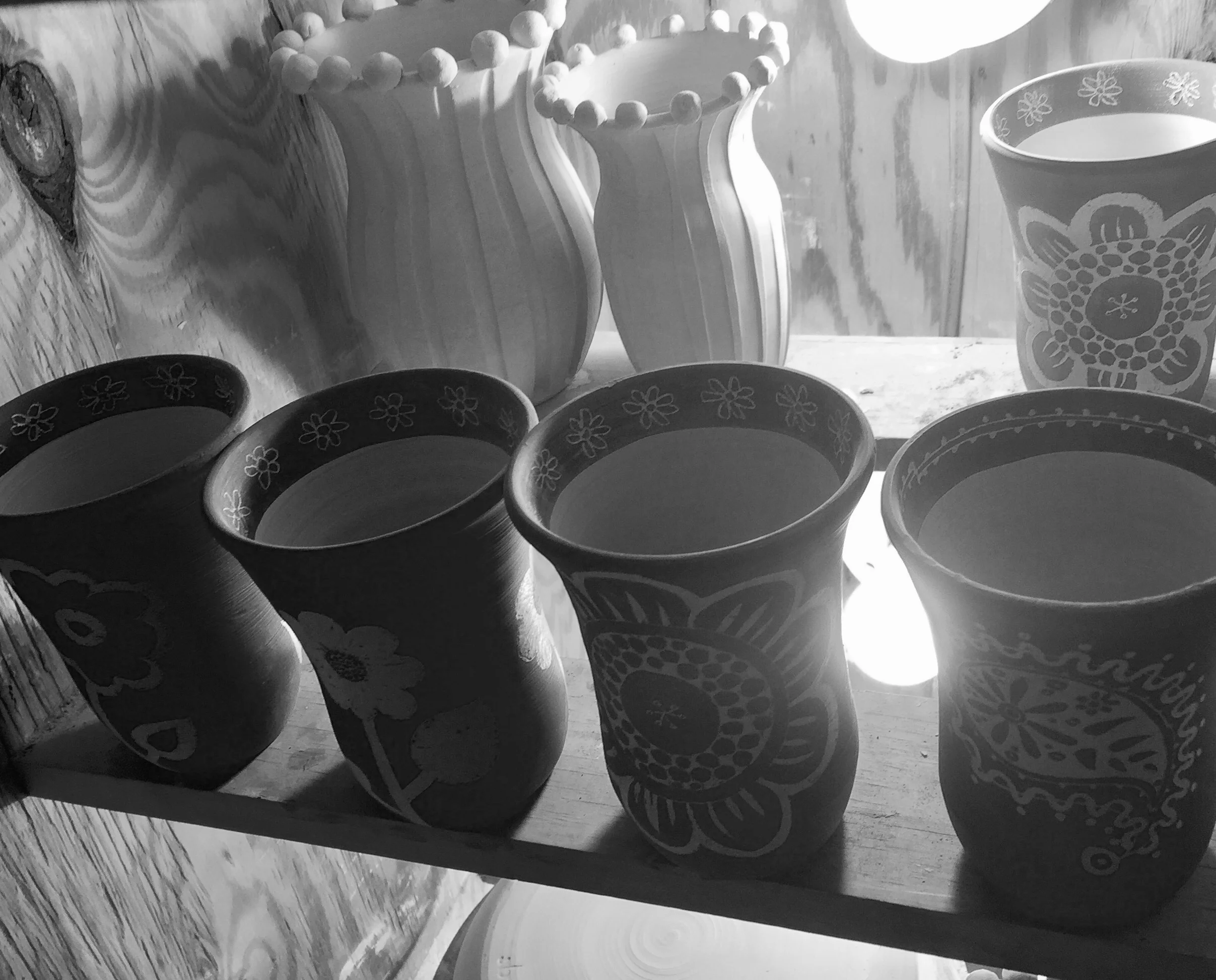 New pots in the works. They'll be at Hops and Vines on Thursday.