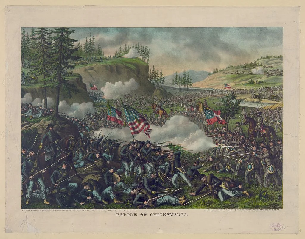 Battle of Chickamauga by Kurz & Allison, ca. 1890. Courtesy of the Library of Congress.