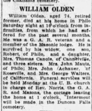 Pvt. William Olden, Co. E, 97th OH Infantry, USA