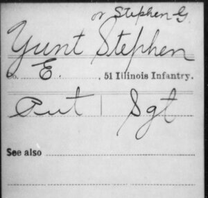 Sgt. Stephen G. Yount, Co. E, 51 IL Infantry, USA