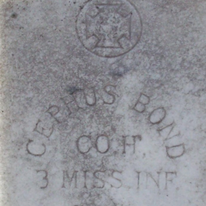 Pvt. Josephus Bond, Co. H, 3rd MS Infantry, CSA