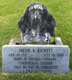 Pvt. Jacob Rickett, Co. B, 43rd MS Infantry, CSA