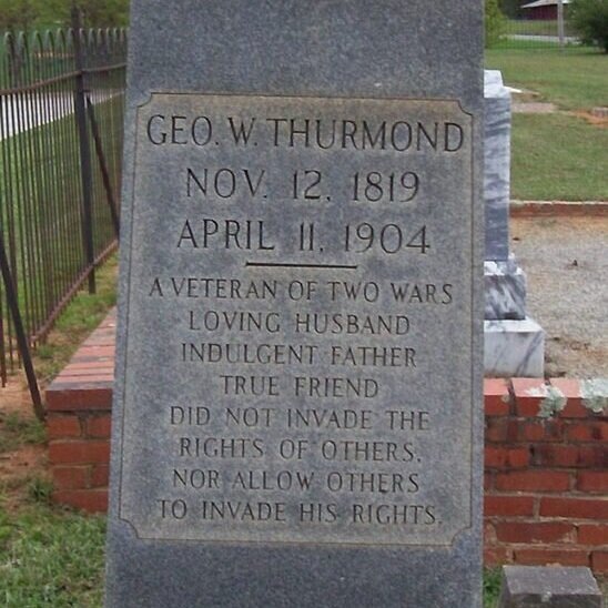 Pvt. George Washington Thurmond, Co. K, 24th SC Infantry, CSA
