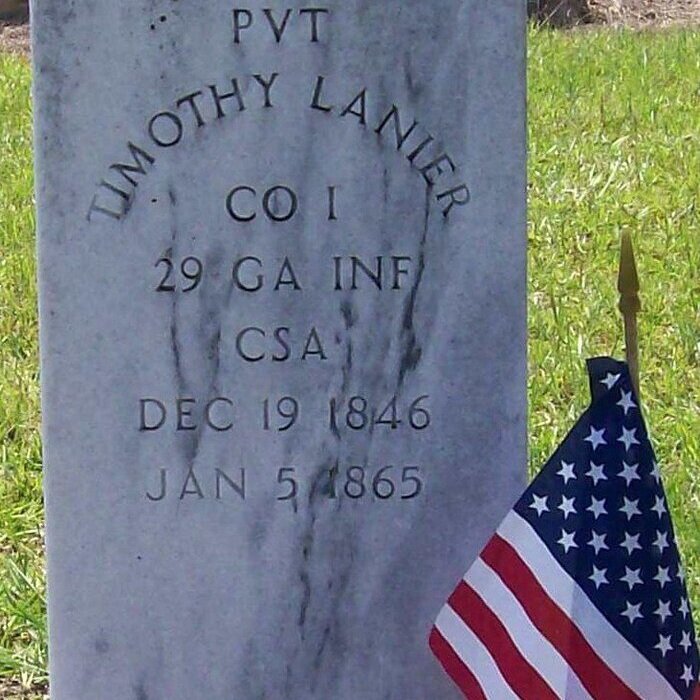 Pvt. Timothy Lanier, Co. H, 29th GA Infantry, CSA