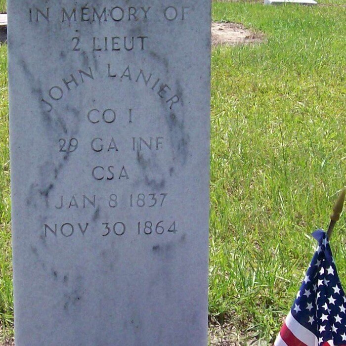 Lt. John Lanier, Co. H, 29th GA Infantry, CSA
