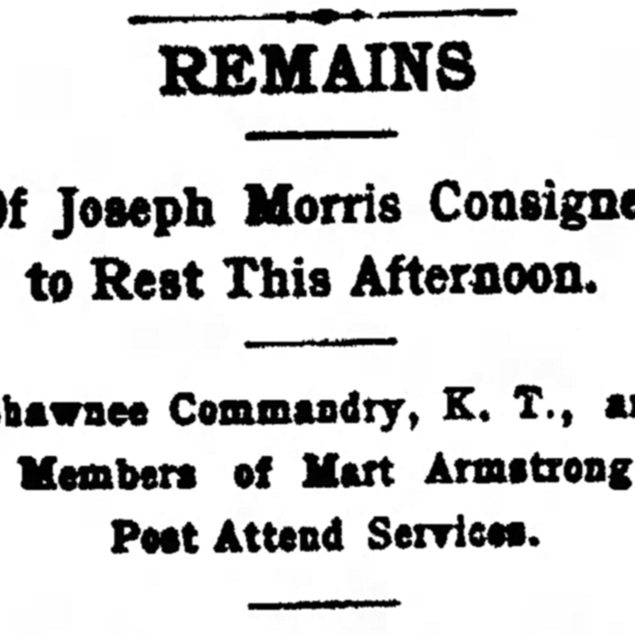 Pvt. Joseph Morris, Co. G, 23rd KY Infantry, USA