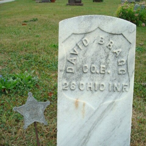 Pvt. David Bragg, Co. B, 26th Ohio Infantry, USA