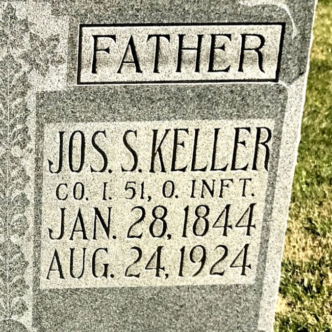 Cpl. Joseph S. Keller, Co. F, 40th OH Infantry, USA