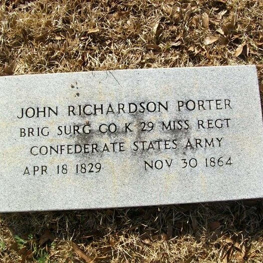 Dr. John R. Porter, Co. K, 29th MS Infantry, CSA