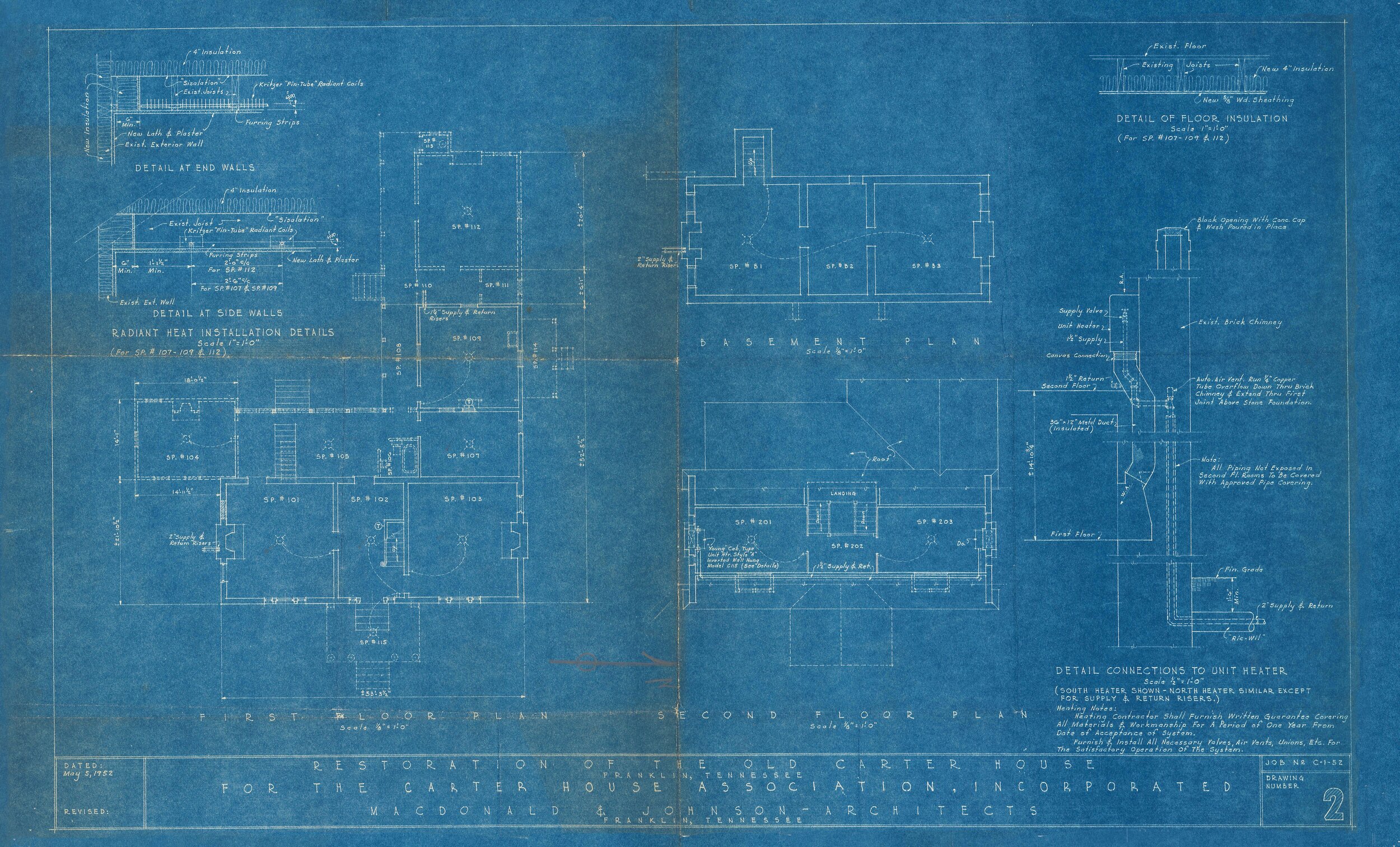 Carter House Blueprints