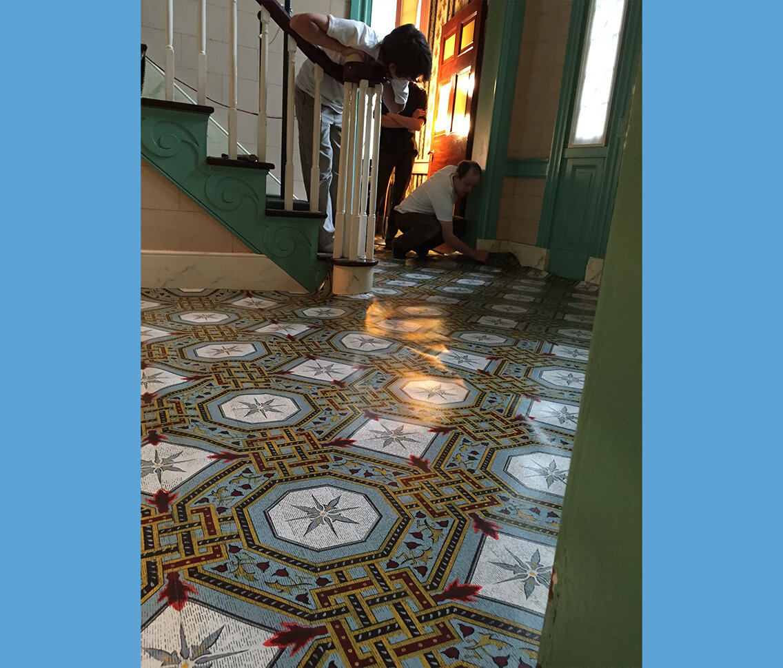 Carter House Floorcloth installation 2016