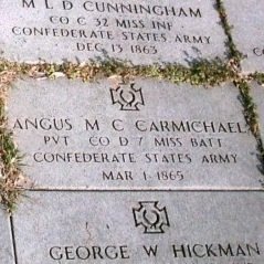 Pvt. Angus M. C. Carmichael, Co. D, 7th Batallion MS Infantry, CSA