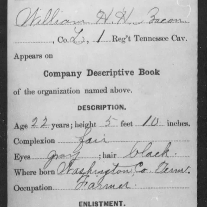 Sgt. Harrison Bacon, Co. L, 1st TN Cavalry, USA