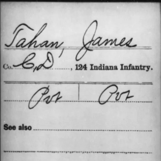 Pvt. James Tahan, Co. D, 124th IN Infantry, USA