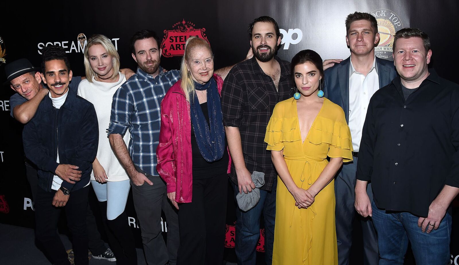 (L-R) - Ezra Buzzington , Ray Santiago , Molly McCook , Dave Lawson , Sally Kirkland , Richard Bates , Jr. , Angela Trimbur , Devin Herbers , Matt Smith