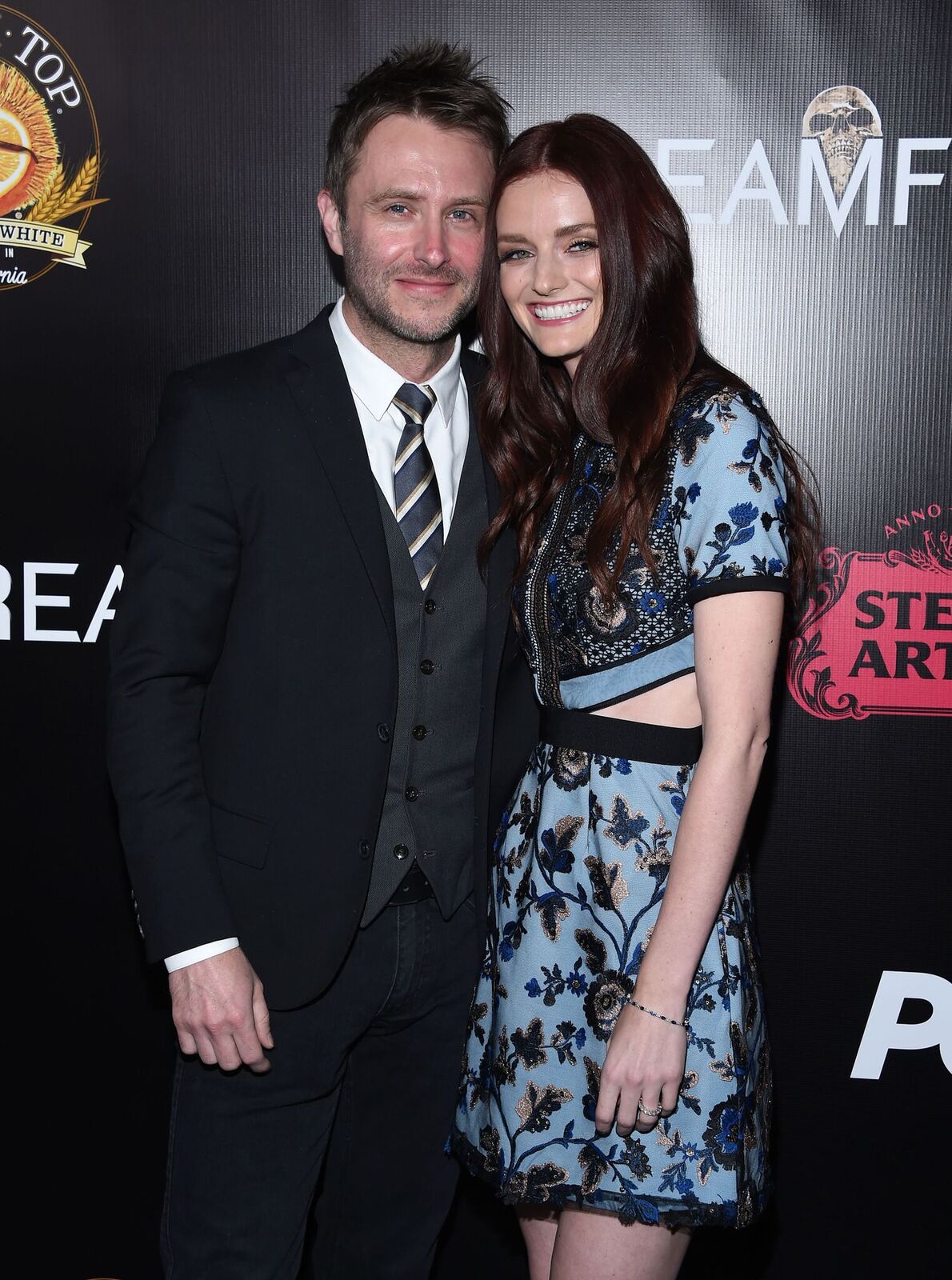  (L-R) -  Chris Hardwick  and  Lydia Hearst  