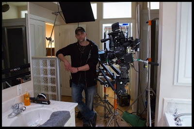Director and Writer John Fallon seen on set