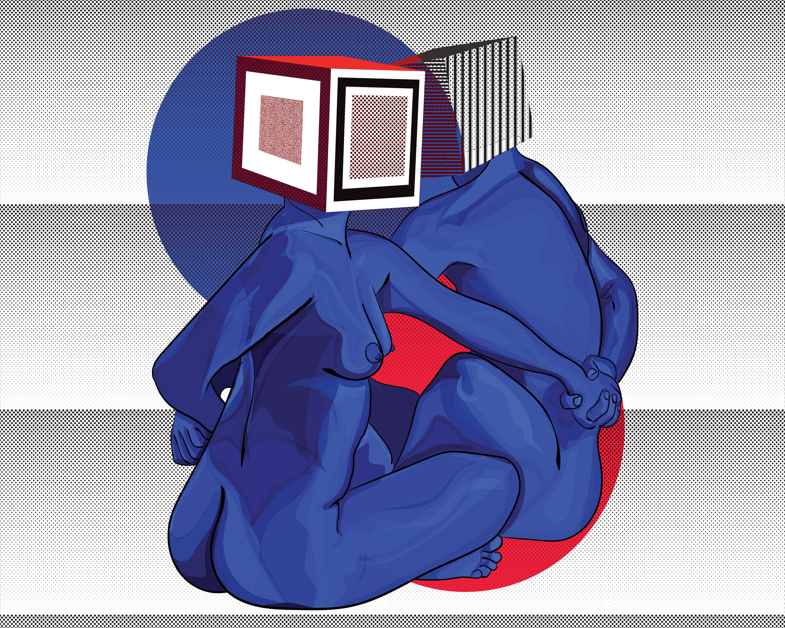 Black Women Over Breathing Exhibtion The Lovers Illustration