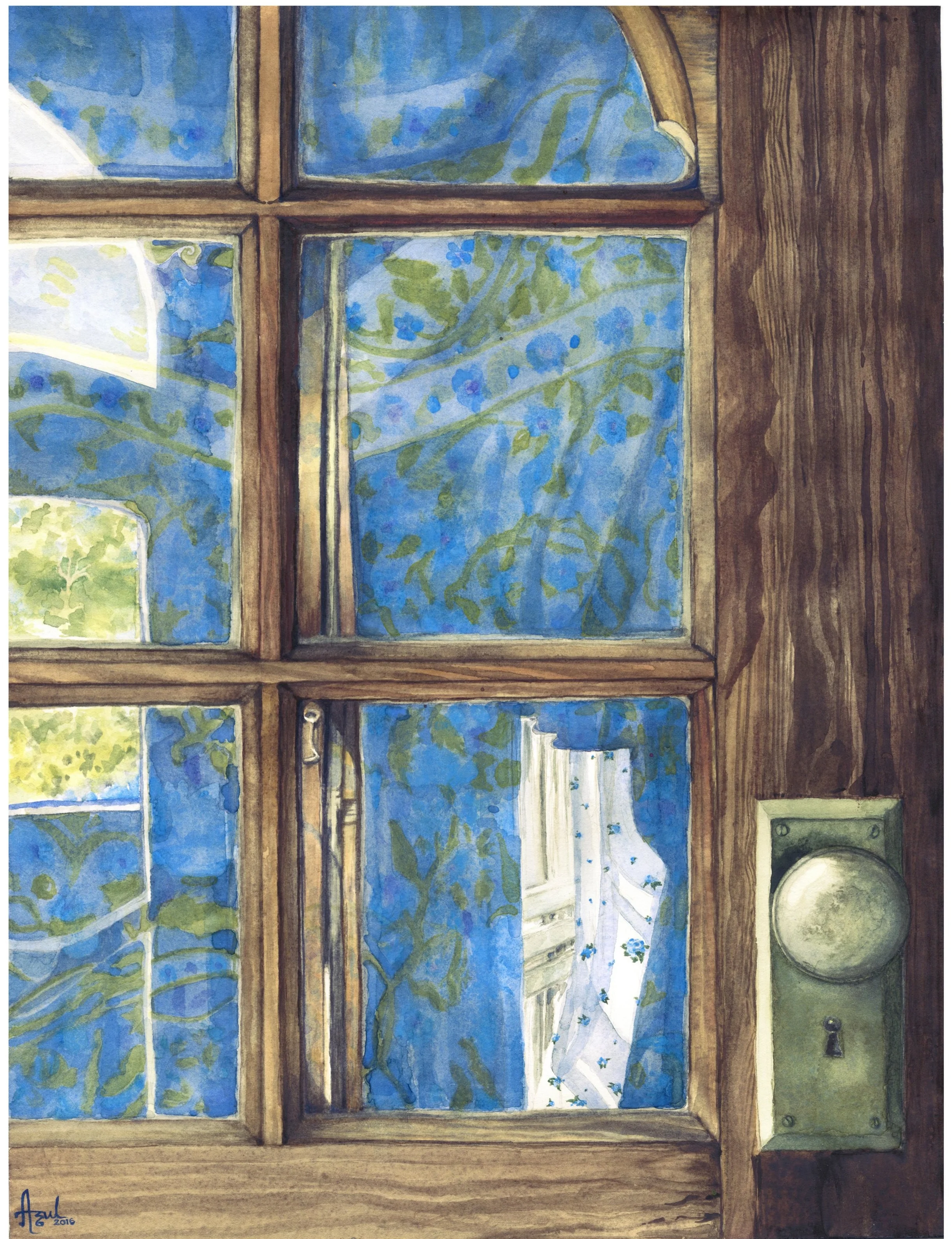 The Mirror in the Door 16x12
