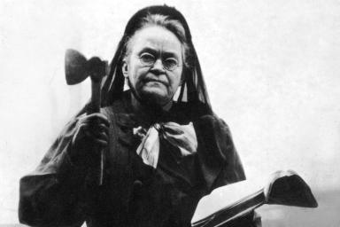 "I felt invincible. My strength was that of a giant. God certainly standing by me, I smashed five saloons with rocks before I ever took a hatchet."