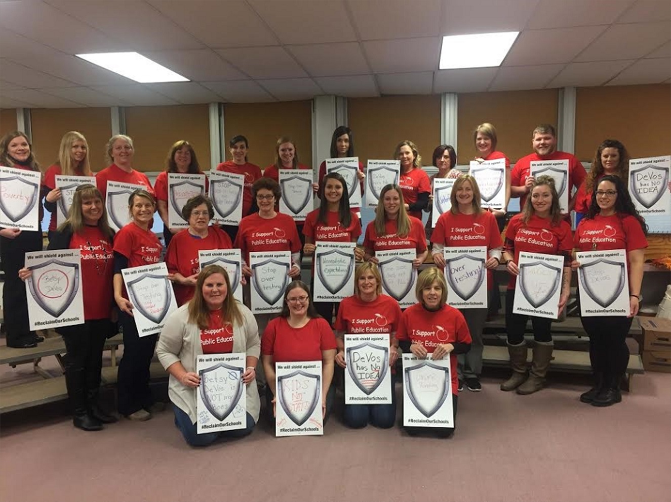 East Side Elementary GTA members support Take Action Day by wearing red! (photo provided)