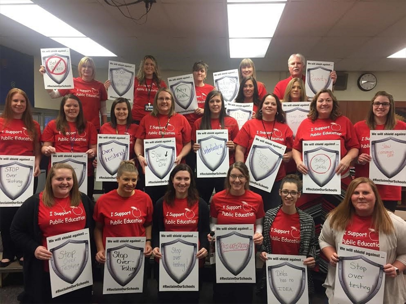 West Side Elementary GTA members support Public Education and took action to reclaim focus on our public schools. (photo provided)