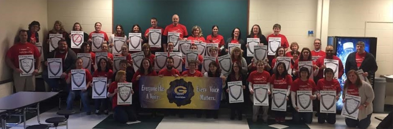 The High School and Middle School GTA members came together to support Take Action Day! (photo provided)