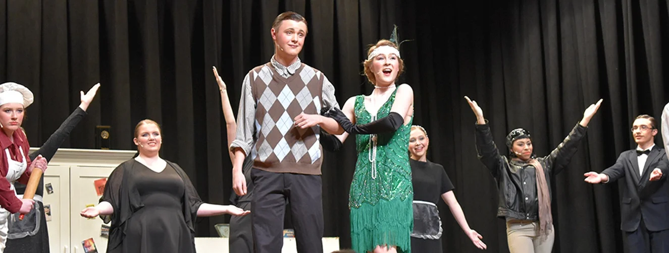 Cole Siebels as Robert Martin and Taylor Ormasen as Janet Van De Graaff entertained the audience with their singing and acting talents. (photo by Jessyca Cardinell)