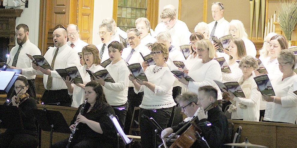   The Gouverneur Community Chorus and instrumentalists performing “The Song Everlasting” as written and arranged by Joseph M. Martin. The Gouverneur Community Chorus, under the direction of Dr. Donald Schuessler, Jr., includes vocalists Kristine Batt