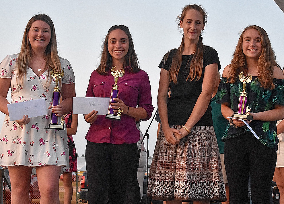   Talent show winners from the 12-16 years of age group: Jaelyn Stevens, Holly Goddard, Brooke Goddard, and Sophia Cicchinelli. (Jessyca Cardinell photo)  