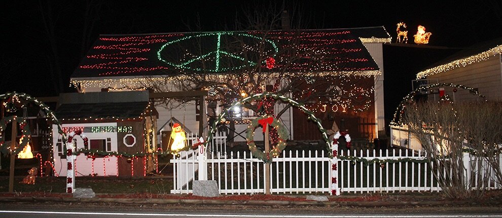    The Christmas display at the home of Stefan Evans, 4979 State Highway 58, Gouverneur. (Rachel Hunter photo)  