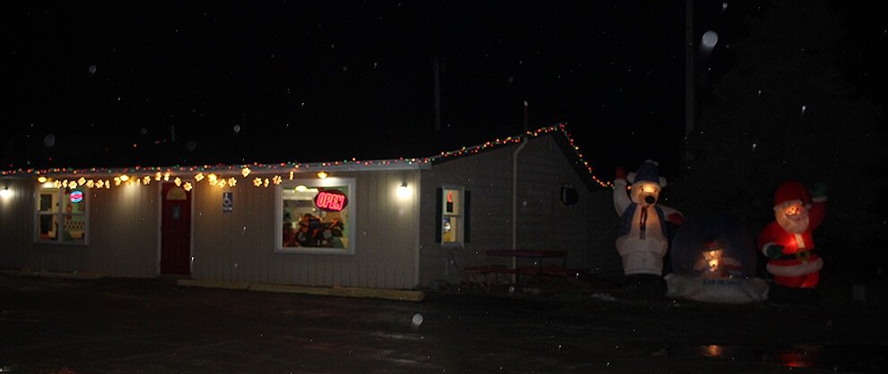    The Christmas display at Route 11 Diner in Gouverneur. (Rachel Hunter photo)  