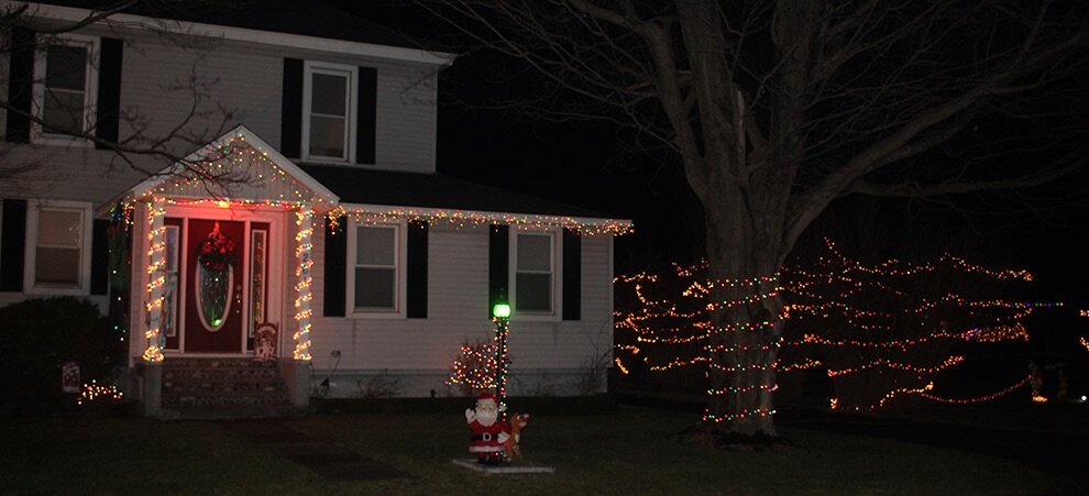    The Christmas light display at the home of Sean Devlin, 261 Rowley St., Gouverneur. (Rachel Hunter photo)  