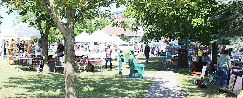    Scenic view of the 30th Annual Arts In The Park, sponsored by the Friends of the Gouverneur Public Library, held on Saturday, June 19, in the Gouverneur Village Park. (Rachel Hunter photo)  