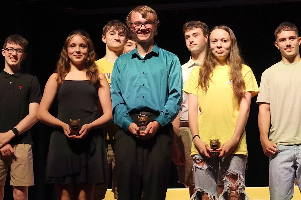  Wildcat Cross Country Awards: Lily Scott, Zachery Bush, and Mattie Beck. (Rachel Hunter photo)  