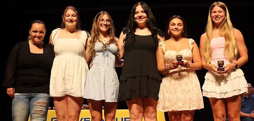   Wildcat Volleyball Awards: Gabrielle Nagy, Ashlynn Hogle, and Nori-Anne Card (not pictured). (Rachel Hunter photo)  