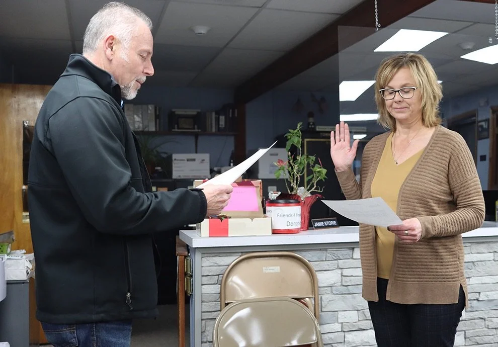 Town of Gouverneur Council Member Lory Whitton takes oath of office