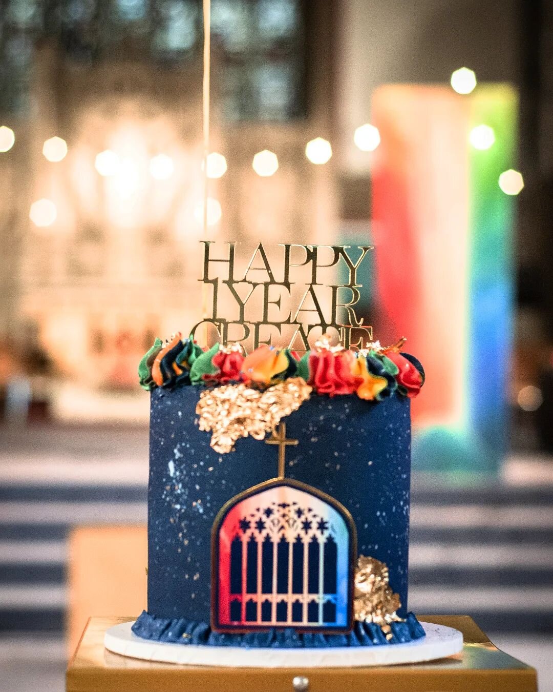 HAPPY 1 YEAR CREATE
It's been a couple of weeks now, but we can't stop thinking about the fun we had at our 1 year celebration - music, dancing, building cardboard churches, and of course this gorgeous cake made by the talented Rewa @shortandsweetlon